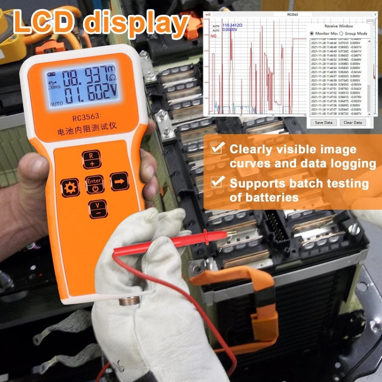 High-Precision Battery Voltage Internal Resistance Tester, Specifications: Host+Probe+Clip+Clamp - Battery & Resistance Tester by buy2fix | Online Shopping UK | buy2fix