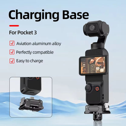 For DJI OSMO Pocket 3 Camera Charging Base Quick Release Mount Adapter With 1/4 Inch Hole, Spec: Only Base - Mount & Holder by buy2fix | Online Shopping UK | buy2fix