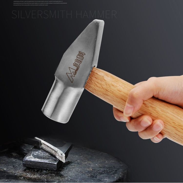 MYTEC Medium Silversmith Hammer Tool Short Handled Small Hammer Handmade Round Head Duckbill Hammer - Hammer by MYTEC | Online Shopping UK | buy2fix