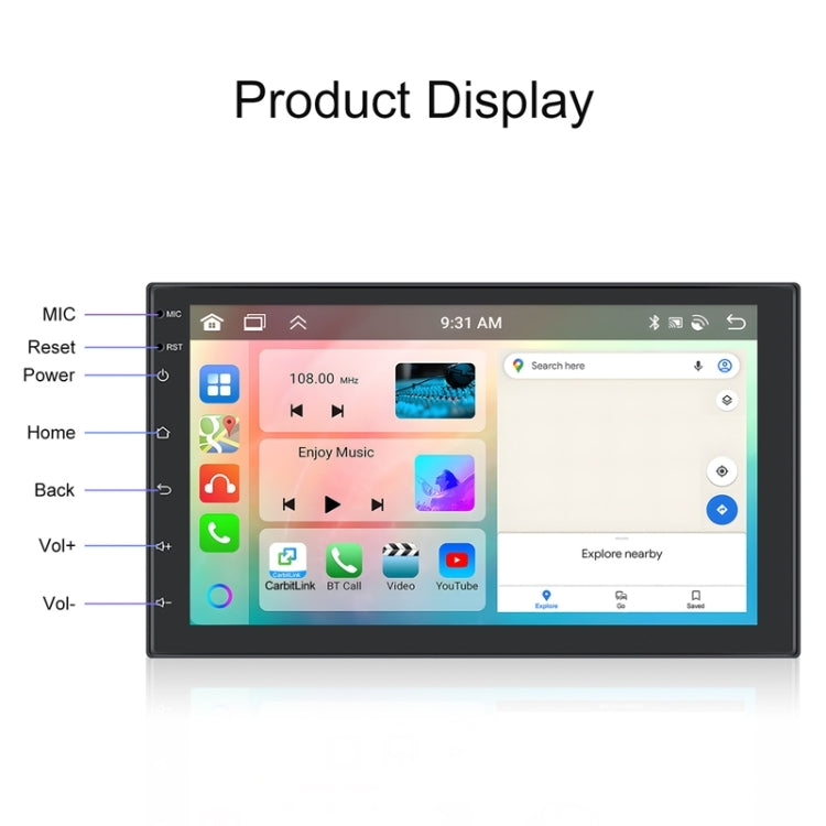 10.1inch Android 13.0 Dual Butt Universal Wireless Carplay Car Navigation Center Control All-In-One Monitor(Standard+AHD Camera) - Car MP3 & MP4 & MP5 by buy2fix | Online Shopping UK | buy2fix