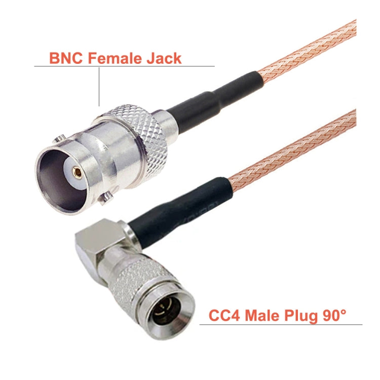 100cm CC4 Male Elbow To BNC Female Connector Cable RG179 Coaxial RF Wire - Connectors by buy2fix | Online Shopping UK | buy2fix