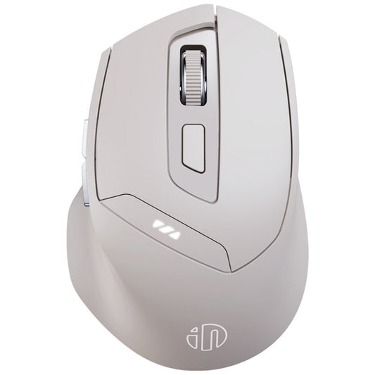 Inphic DR6 2.4G Wireless + Bluetooth 5.0/4.0 Tri-mode Charging Mute Office Gaming Computer Mouse(White Apricot) - Wireless Mice by Inphic | Online Shopping UK | buy2fix