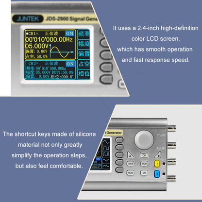 JUNTEK Programmable Dual-Channel DDS Function Arbitrary Waveform Signal Generator, Frequency: 60MHz(EU Plug) - Other Tester Tool by buy2fix | Online Shopping UK | buy2fix