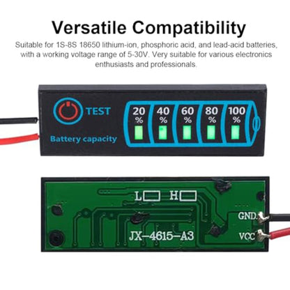 4615 Lead- Acid Lithium Battery Universal LED Voltage And Electricity Display Board - LCD & LED Display Module by buy2fix | Online Shopping UK | buy2fix