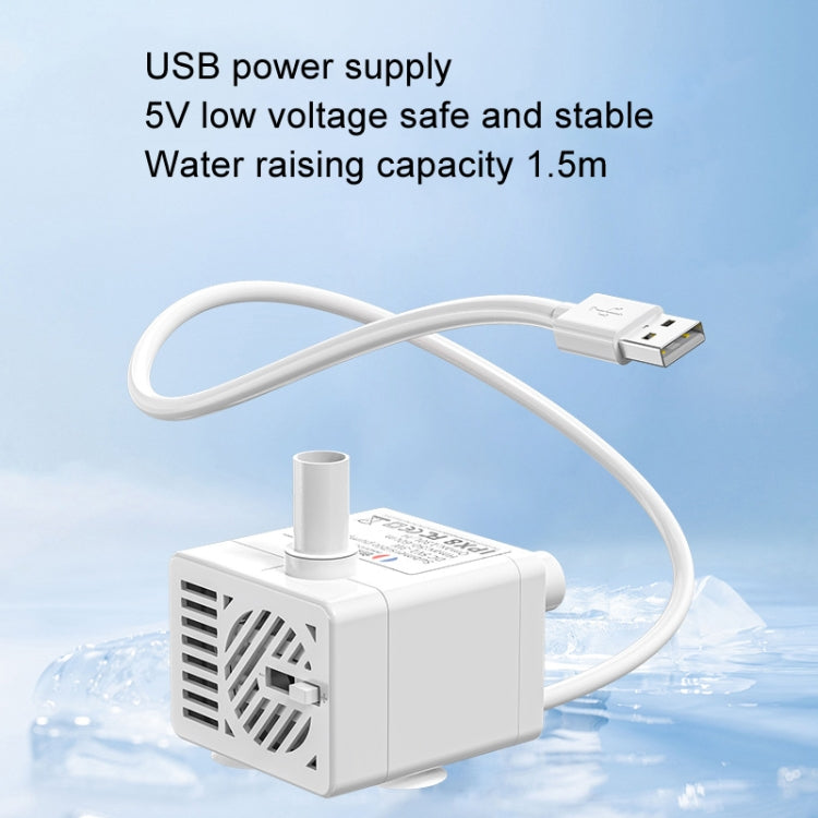 Innovator Group USB Pet Water Dispenser Pump 5V Mute Micro Brushless DC Water Pump Automatic Drainage+1m Pipe - Pumps by Innovator Group | Online Shopping UK | buy2fix