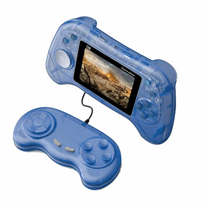 Q8 Handheld Game Console 3.0 Inch Screen Support TV Connection Built In 800 Games Doubles Transparent Blue - Pocket Console by buy2fix | Online Shopping UK | buy2fix