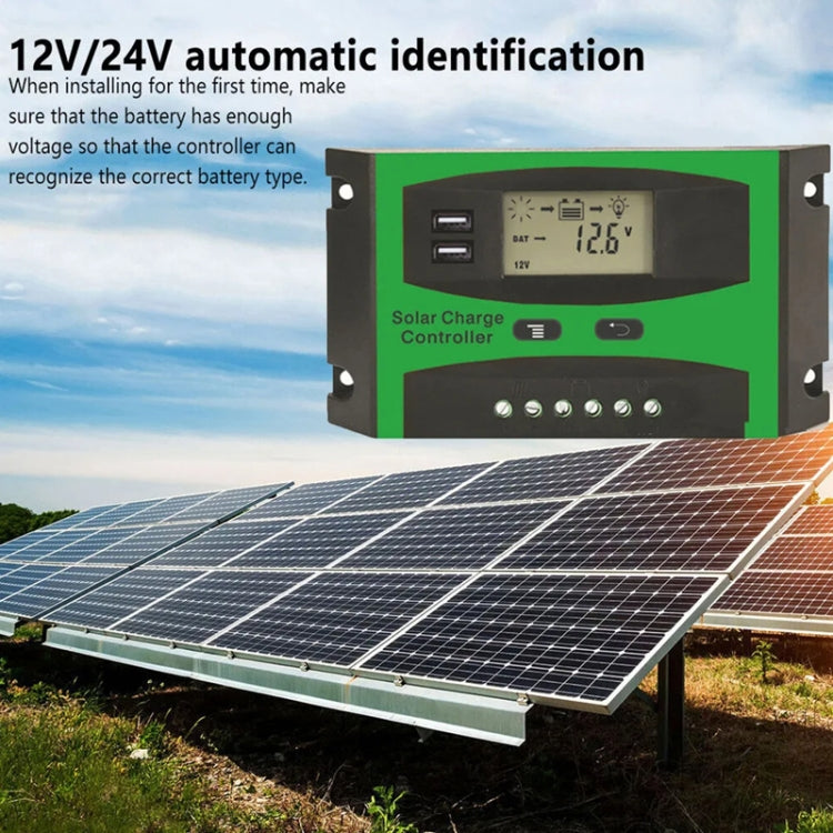 10A 12V/24V Solar Charge And Discharge Controller Dual USB Port LCD Solar Cells Panel Charge Regulator - Others by buy2fix | Online Shopping UK | buy2fix