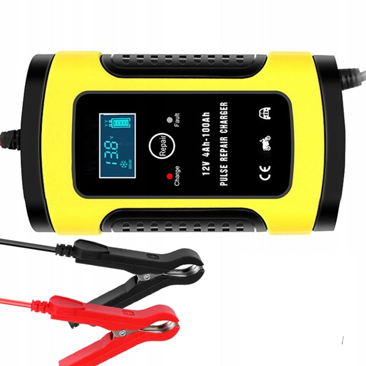 Anhtczyx 12V 6A  4Ah-100Ah Motorcycle Car Pulse Repair Charger With LCD Display(US Plug) - Battery Charger by Anhtczyx | Online Shopping UK | buy2fix