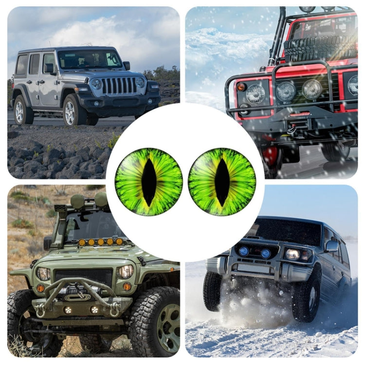 1pair Beast Eyes Headlight Decorative Stickers Off-Road Vehicle Front Lights Stereo Decals, Style: 4 - Lamp Decoration by buy2fix | Online Shopping UK | buy2fix