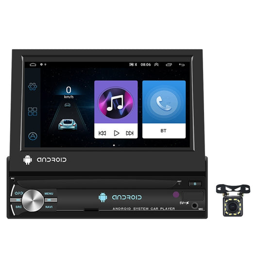 2+64G 7-Inch Single Din Android 10.0 Carplay Screen With GPS Navigation/Bluetooth/Mirror Link/DVR Input, Spec: With 12-light Camera - Car Monitor by buy2fix | Online Shopping UK | buy2fix