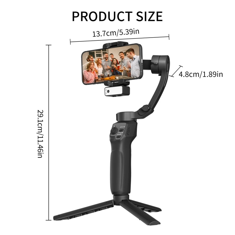 Three-Axis Anti-Shake Smart Gimbal Handheld Stabiliser With Face Follow Shot(White) - Handheld Gimbals by buy2fix | Online Shopping UK | buy2fix