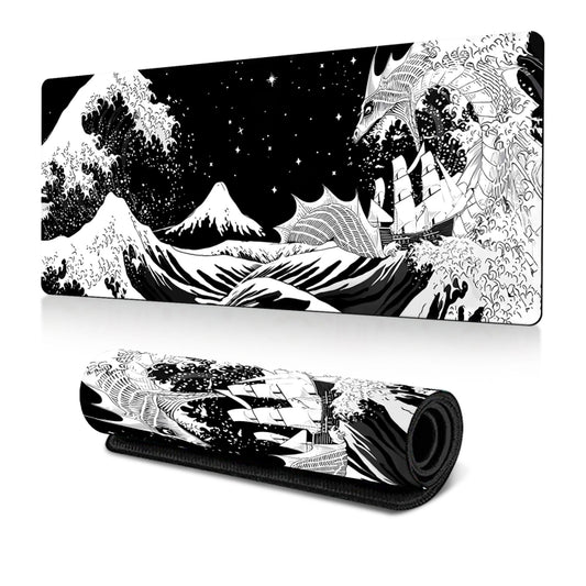 300x600x2mm Big Wave Gaming Mouse Pad Non-Slip Rubber Desk Mat(No.4) - Mouse Pads by buy2fix | Online Shopping UK | buy2fix