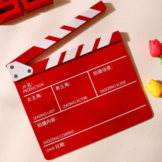 Wooden Director Board Shooting Video Movie City Scene Record Board Photography Props, Style: Large Red - Wooden Props by buy2fix | Online Shopping UK | buy2fix