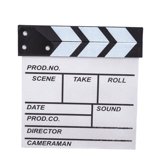 Wooden Director Board Shooting Video Movie City Scene Record Board Photography Props, Style: Small P White - Wooden Props by buy2fix | Online Shopping UK | buy2fix