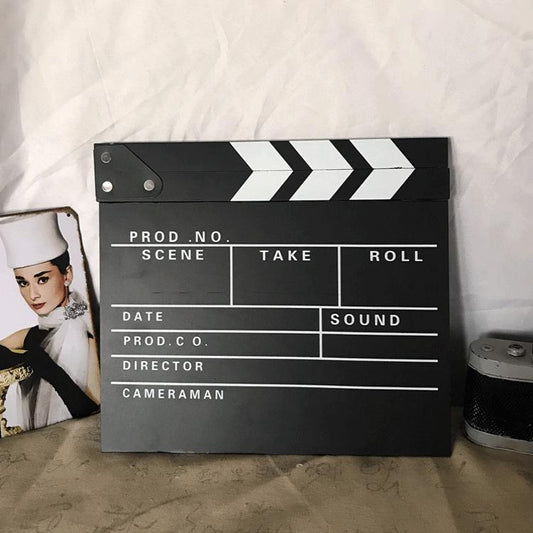 Wooden Director Board Shooting Video Movie City Scene Record Board Photography Props, Style: Large P Black - Wooden Props by buy2fix | Online Shopping UK | buy2fix