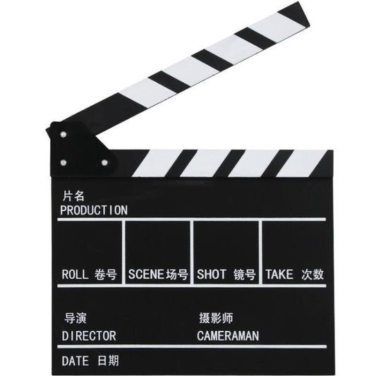 Wooden Director Board Shooting Video Movie City Scene Record Board Photography Props, Style: With Chinese Large Black - Wooden Props by buy2fix | Online Shopping UK | buy2fix