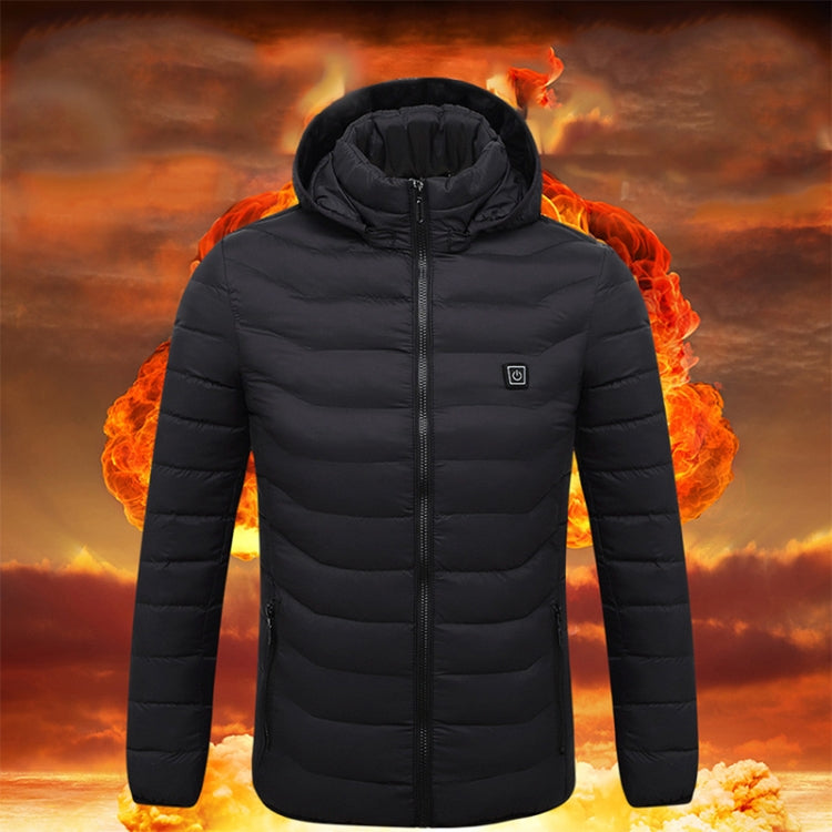 Winter Smart Electric Heating Hooded Jacket, Size:XL(Black) - Down Jackets by buy2fix | Online Shopping UK | buy2fix