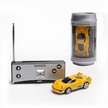 Coke Can Mini RC Car Radio Remote Control Micro Racing Car(Yellow) - RC Cars by buy2fix | Online Shopping UK | buy2fix