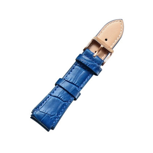 CAGARNY Simple Fashion Watches Band Gold Buckle Leather Watch Band, Width: 18mm(Blue) - Watch Accessories & Parts by CAGARNY | Online Shopping UK | buy2fix