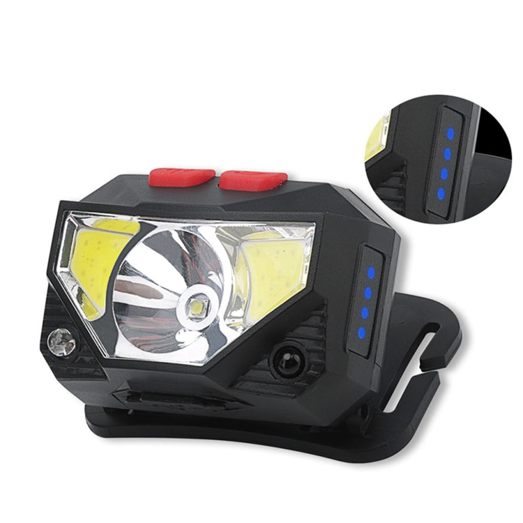 XPG+COB Charging Induction Strong Light Headlight with Power Display - Headlamp by YWXLight | Online Shopping UK | buy2fix