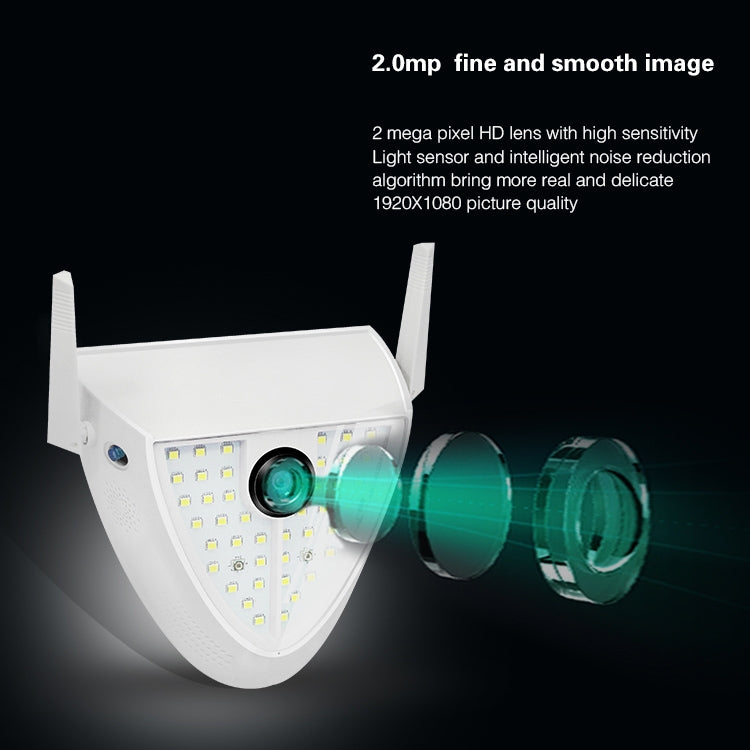 DP16 2.0 Megapixel 42 LEDs Garden Light Smart Camera, Support Motion Detection / Night Vision / Voice Intercom / TF Card, AU Plug - Security by buy2fix | Online Shopping UK | buy2fix