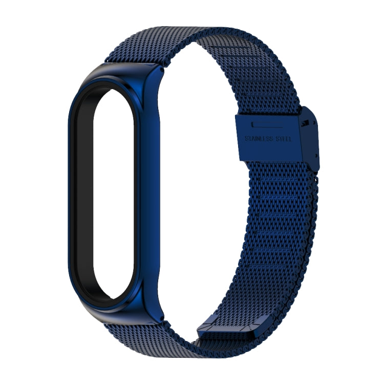 Mijobs Milan CS Screwless Buckle Metal Watch Band Case for Xiaomi Mi Band 3 & 4 & 5 & 6, Host not Included(Blue) - Watch Bands by MIJOBS | Online Shopping UK | buy2fix