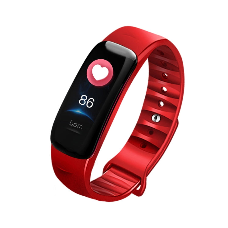 C1S 0.96 inches IPS Color Screen Smart Bracelet IP67 Waterproof, Support Call Reminder /Heart Rate Monitoring /Blood Pressure Monitoring /Sleep Monitoring /Sedentary Reminder / Remote Control (Red) - Smart Wear by buy2fix | Online Shopping UK | buy2fix