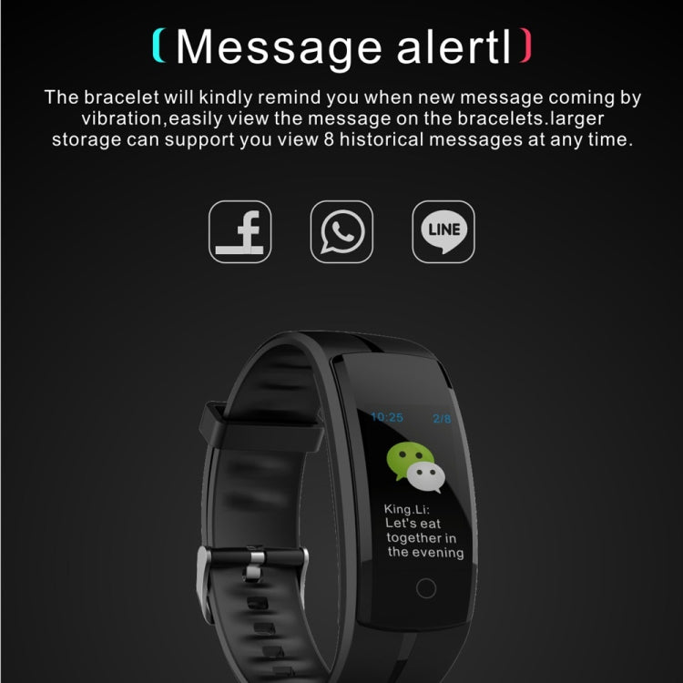 QS100 0.96 inches TFT Color Screen Smart Bracelet IP67 Waterproof, Support Call Reminder /Heart Rate Monitoring /Sleep Monitoring /Sedentary Reminder /Blood Pressure Monitoring (Coffee) - Smart Wear by buy2fix | Online Shopping UK | buy2fix