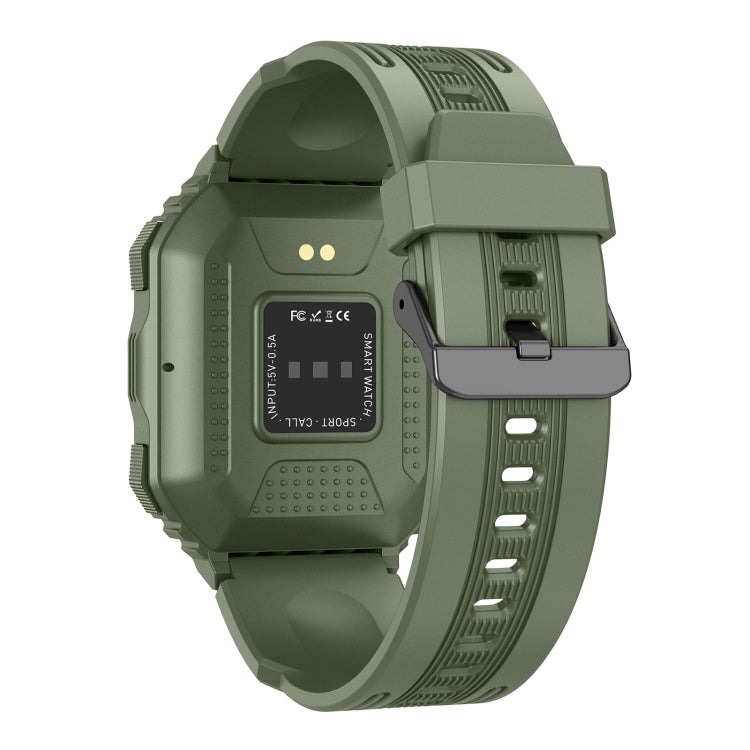 KR06 Waterproof Pedometer Sport Smart Watch, Support Heart Rate / Blood Pressure Monitoring / BT Calling(Green) - Smart Wear by buy2fix | Online Shopping UK | buy2fix