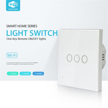 NEO NAS-SC03W Wireless WiFi EU Smart Light Control Switch 3Gang - Smart Switch by NEO | Online Shopping UK | buy2fix