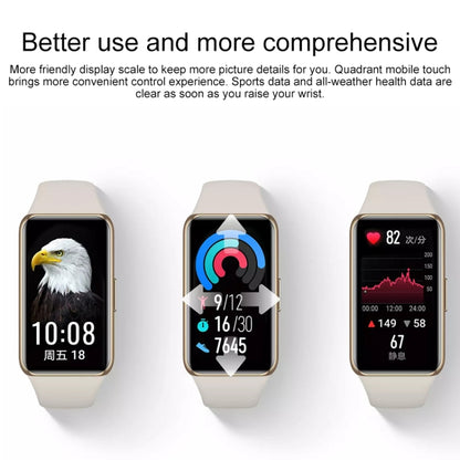 Original Huawei Band 6 Pro 1.47 inch AMOLED Color Screen Bluetooth 5.0 5ATM Waterproof Smart Wristband Bracelet, Support Body Temperature Detection / Blood Oxygen Monitoring / Sleep Monitoring / NFC Smart Card Swiping / 96 Sports Modes(Black) - Wearable Devices by Huawei | Online Shopping UK | buy2fix