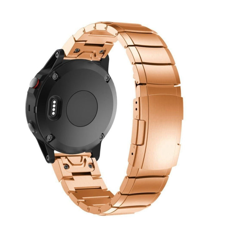 Quick Dismantling Steel Watch Band for Garmin Fenix 5S 20mm(Rose Gold) - Smart Wear by buy2fix | Online Shopping UK | buy2fix