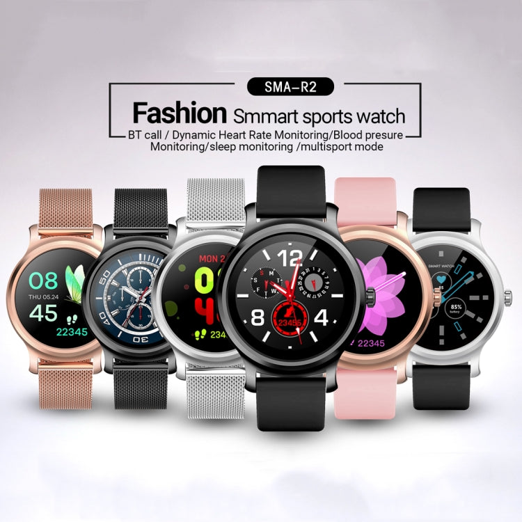 SMA-R2 1.3 inches IPS Screen Smart Watch IP65 Waterproof,Support Call /Message Reminder /Dual-mode Bluetooth 3.0 + 4.0/ Sleeping Monitoring /Sedentary Reminder(Black Silicone Strap) - Smart Wear by buy2fix | Online Shopping UK | buy2fix