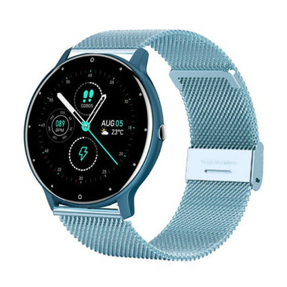 ZL02D 1.28 inch IP67 Waterproof Steel Band Smart Watch Support Heart Rate Monitoring (Blue) - Smart Watches by buy2fix | Online Shopping UK | buy2fix