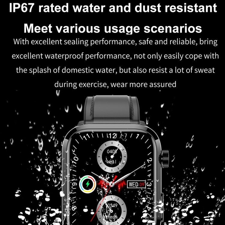 ET210 1.91 inch IPS Screen IP67 Waterproof Silicone Band Smart Watch, Support Body Temperature Monitoring / ECG (Dark Blue) - Smart Watches by buy2fix | Online Shopping UK | buy2fix