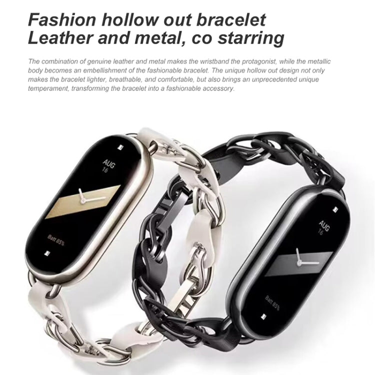 Original For Xiaomi Mi Band 8 Fashion Stainless Steel Bracelet (White) - Watch Bands by Xiaomi | Online Shopping UK | buy2fix