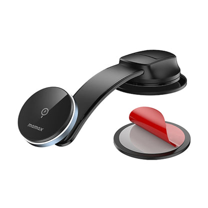 MOMAX CM25B Magnetic Wireless Charger Car Suction Cup Phone Holder - Wireless Charger Holders by MOMAX | Online Shopping UK | buy2fix
