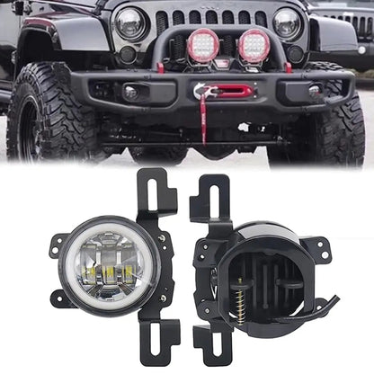 For Wrangler JK 2007-2017 Car Front Bumper Fog Light Mounting Bracket - Car Light Accessories by buy2fix | Online Shopping UK | buy2fix