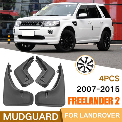 For Land Rover Freelander 2 LR2 2007-2019 4pcs/Set Car Auto Soft Plastic Splash Flaps Fender Guard - Mudguards by buy2fix | Online Shopping UK | buy2fix