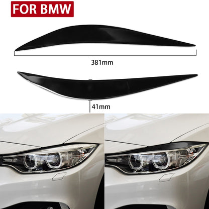 Pair Car Lamp Eyebrow Soft Decorative Sticker for BMW 4 Series F32/F33/F36 2012-2017, M3 F80 & M4 F82/F83 2014-2016 (Black) - In Car by buy2fix | Online Shopping UK | buy2fix