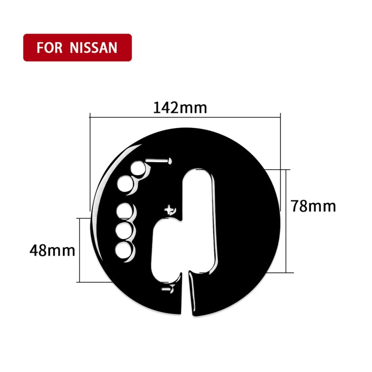 For Nissan 370Z Z34 2009- Car Automatic Transmission Panel Decorative Sticker, Left Drive (Black) - In Car by buy2fix | Online Shopping UK | buy2fix