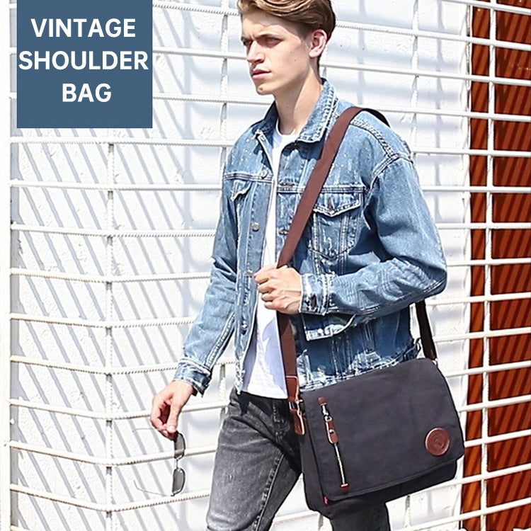 AUGUR 8501 Men Casual Canvas Shoulder Messenger Crossby Bag(Coffee) - Crossbody Bags by AUGUR | Online Shopping UK | buy2fix