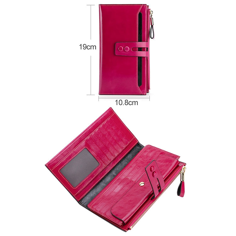 8239 Antimagnetic RFID Multi-function Leather Lady Wallet Large-capacity Purse with Detachable Card Holder(Coffee) - Antimagnetic RFID Package by buy2fix | Online Shopping UK | buy2fix