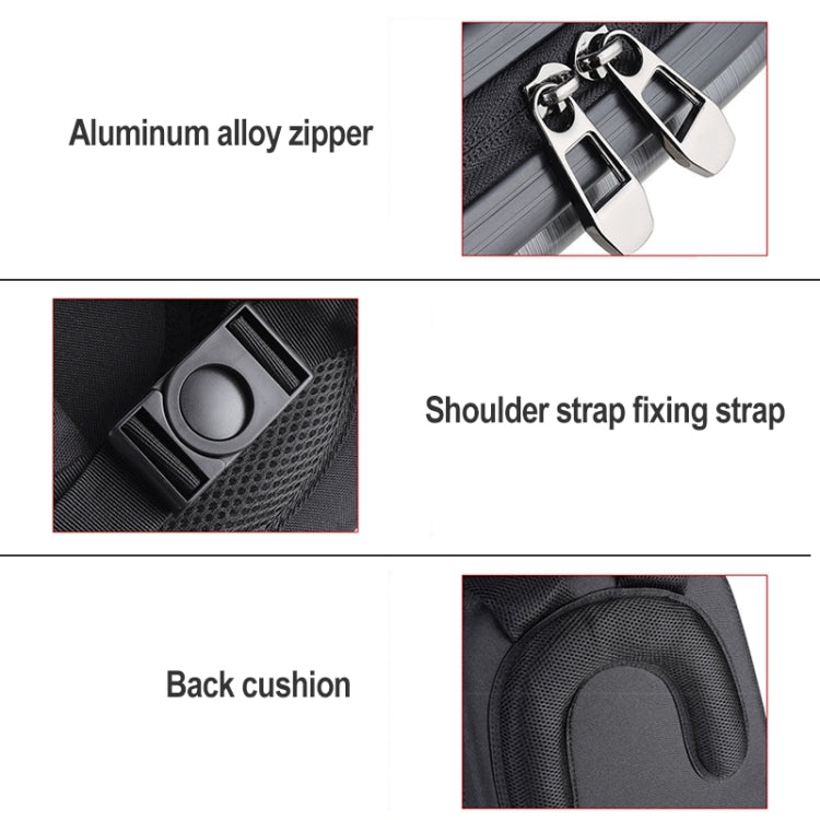 Waterproof Backpack Shoulders Turtle Hard Case Storage Box Outdoor Travel Bag for DJI FPV(Metallic Grey) - DJI & GoPro Accessories by buy2fix | Online Shopping UK | buy2fix