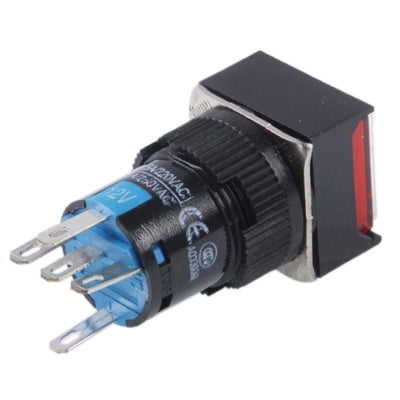 Car DIY Square Button Push Switch with LED Indicator, DC 24V(Red) - In Car by buy2fix | Online Shopping UK | buy2fix