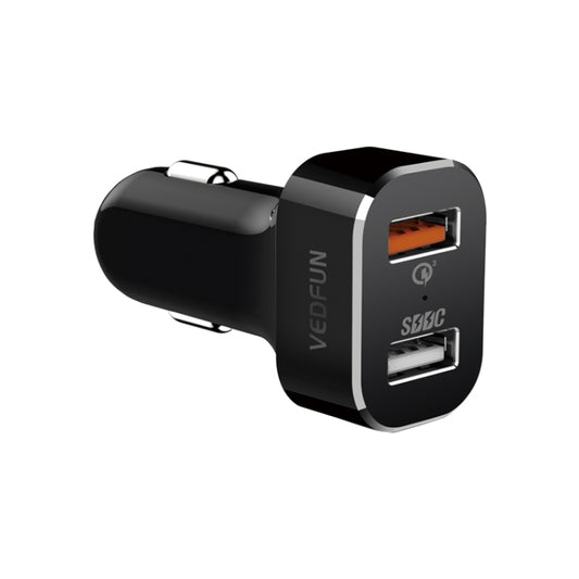 VEDFUN TurboDrive C210 Dual Ports Quick Charge 3.0 + SDDC Technology USB Car Charger for Smartphones and Tablets - In Car by VEDFUN | Online Shopping UK | buy2fix