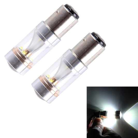 2 PCS 1157/BAY15D 30W 350 LM 6000K White Light 6 LED CREE Canbus Car Brake Light Bulb, DC 12V - Brake Lights by buy2fix | Online Shopping UK | buy2fix