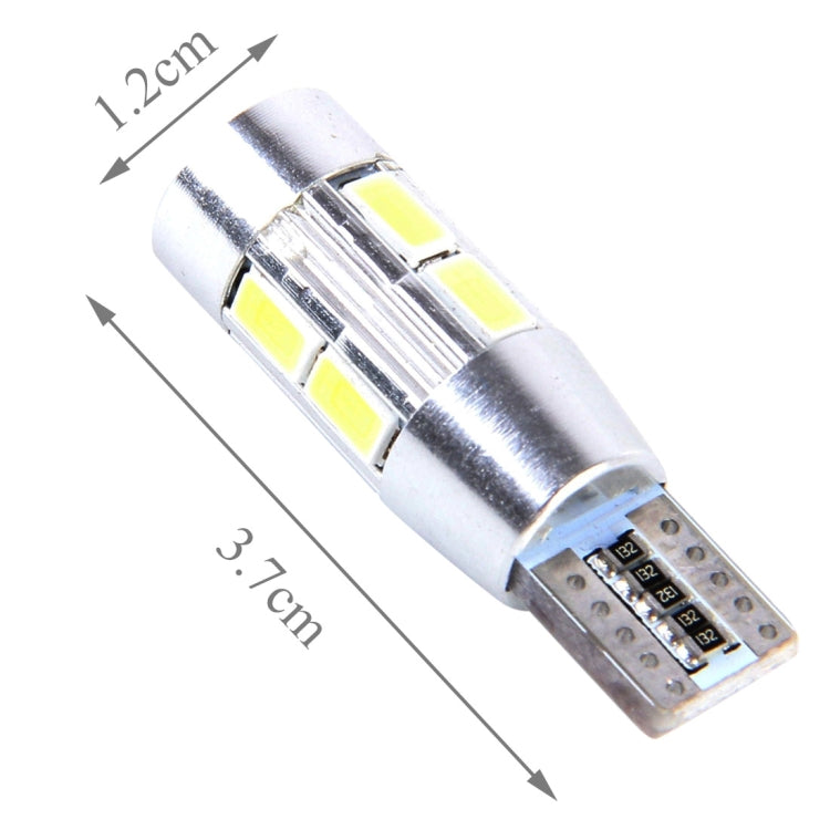 2 PCS T10 6W White Light 10 SMD 5630 LED Error-Free Canbus Car Clearance Lights Lamp, DC 12V - Clearance Lights by buy2fix | Online Shopping UK | buy2fix