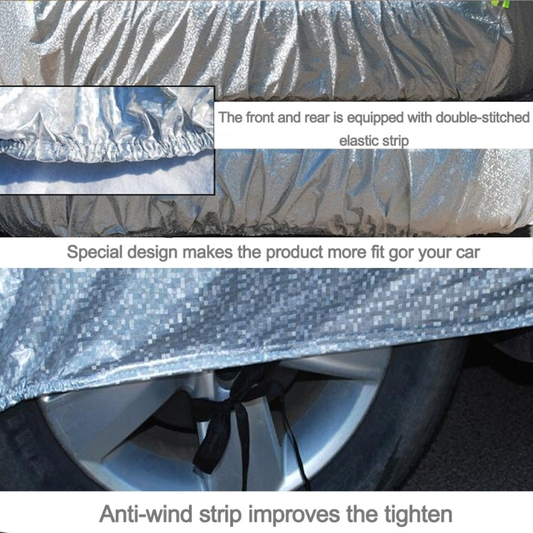 Aluminum Film PEVA Cotton Wool Anti-Dust Waterproof Sunproof Anti-frozen Anti-scratch Heat Dissipation SUV Car Cover with Warning Strips, Fits Cars up to 4.8m(187 inch) in Length - Aluminum Film PEVA by buy2fix | Online Shopping UK | buy2fix