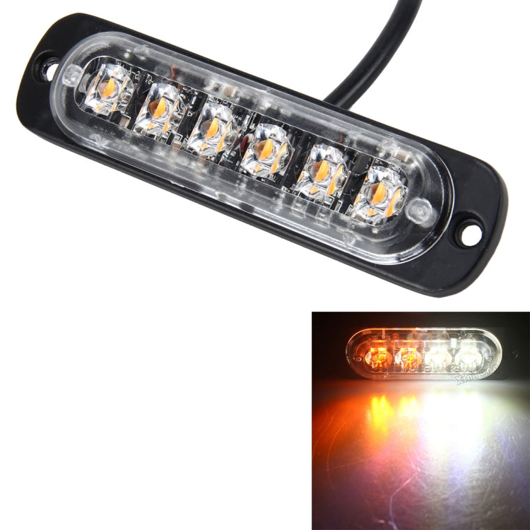 DC 12V-24V 2W 6LEDs SMD-2835 Lamps 17 Flash Patterns 3 Lines Car Flash Lamp Waterproof Car Truck Emergency Strobe Flash Warning Light, Cable Length: 90cm - Warning Lights by buy2fix | Online Shopping UK | buy2fix